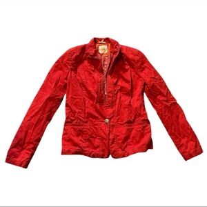 Boss Orange Hugo Red Orange Chic Boho Blazer Jacket Size 6